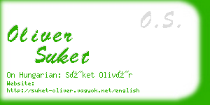 oliver suket business card